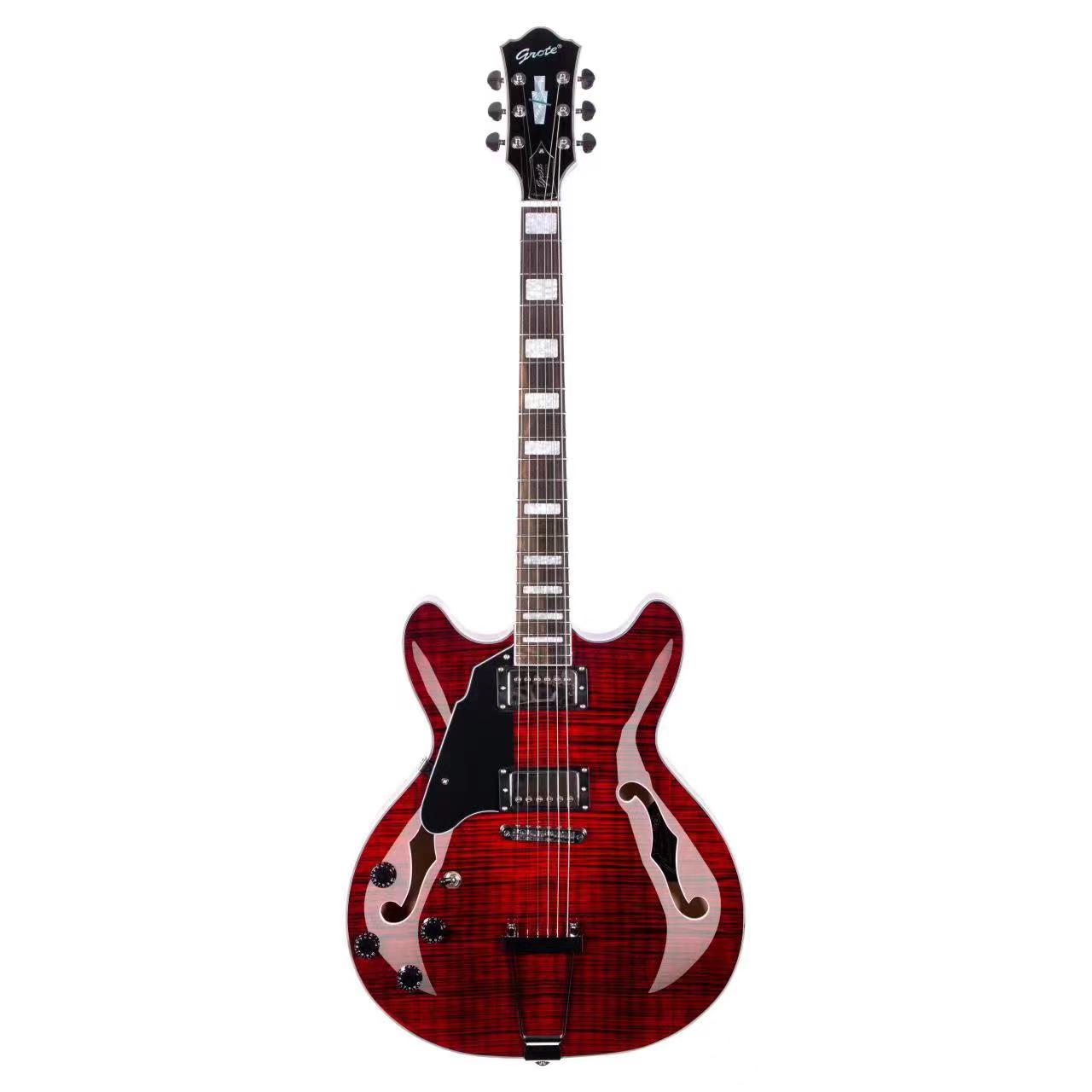 Grote Jazz Left-Handed Electric Guitar Semi-Hollow Body