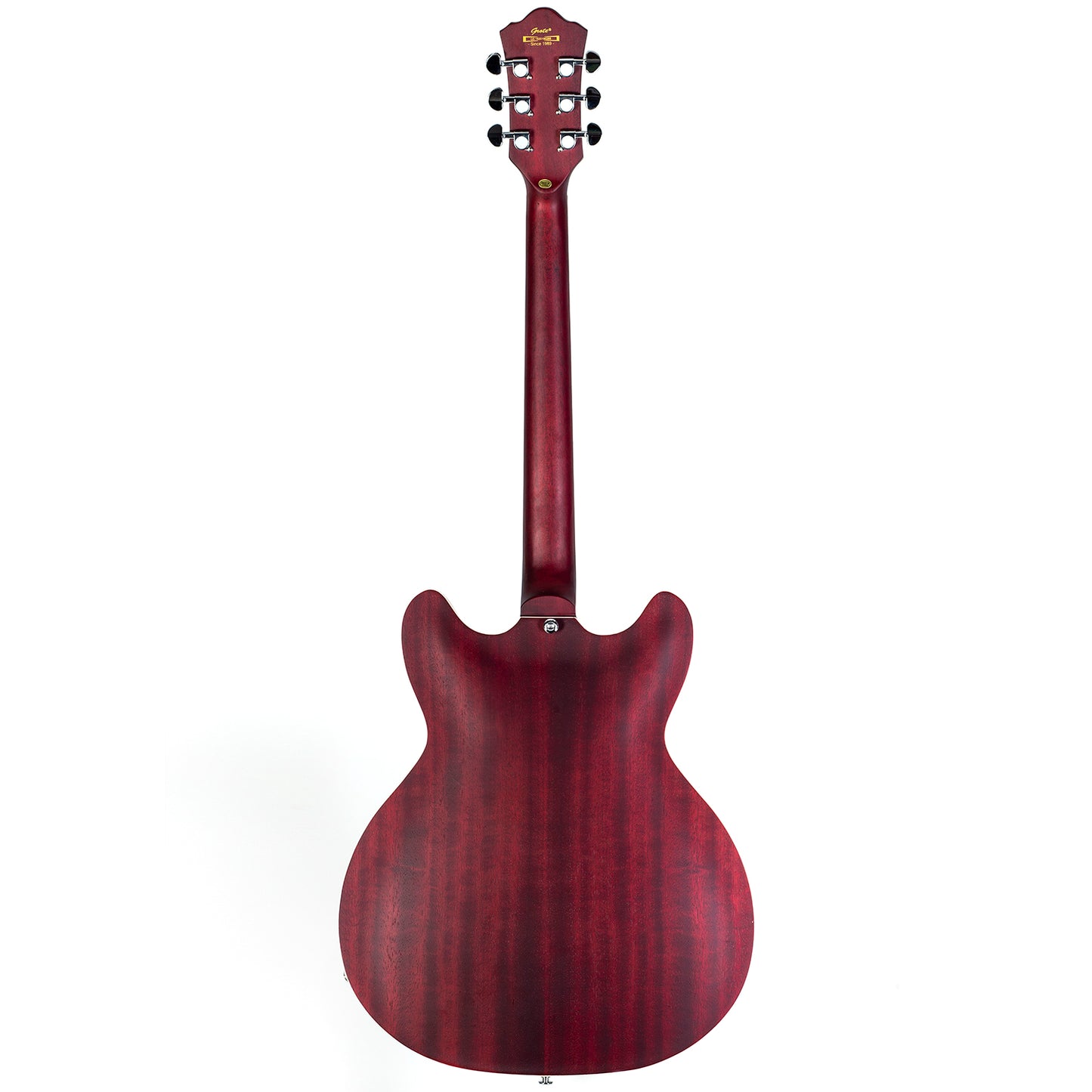 Redid Semi-Hollow Body Electric Guitar with Matte Finish, Sapele Veneer, Canadian Maple Neck, Humbucker Pickups