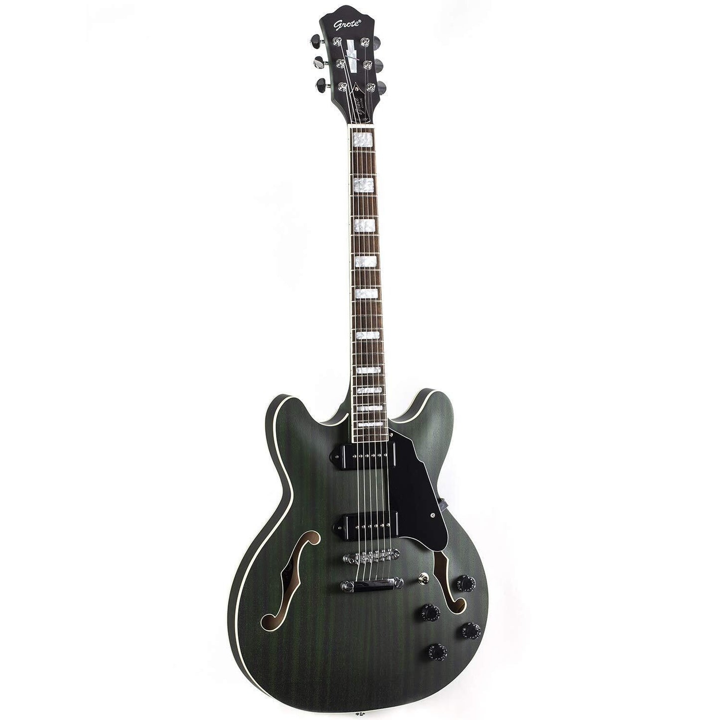 GROTE Electric Guitar Semi-Hollow Body Guitar matte finished P90