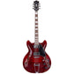 GROTE Jazz Electric Guitar Water Ripple Semi-Hollow Body Trapeze Tailpiece Guitar
