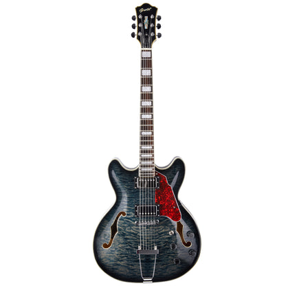 GROTE Jazz Electric Guitar Water Ripple Semi-Hollow Body Trapeze Tailpiece Guitar