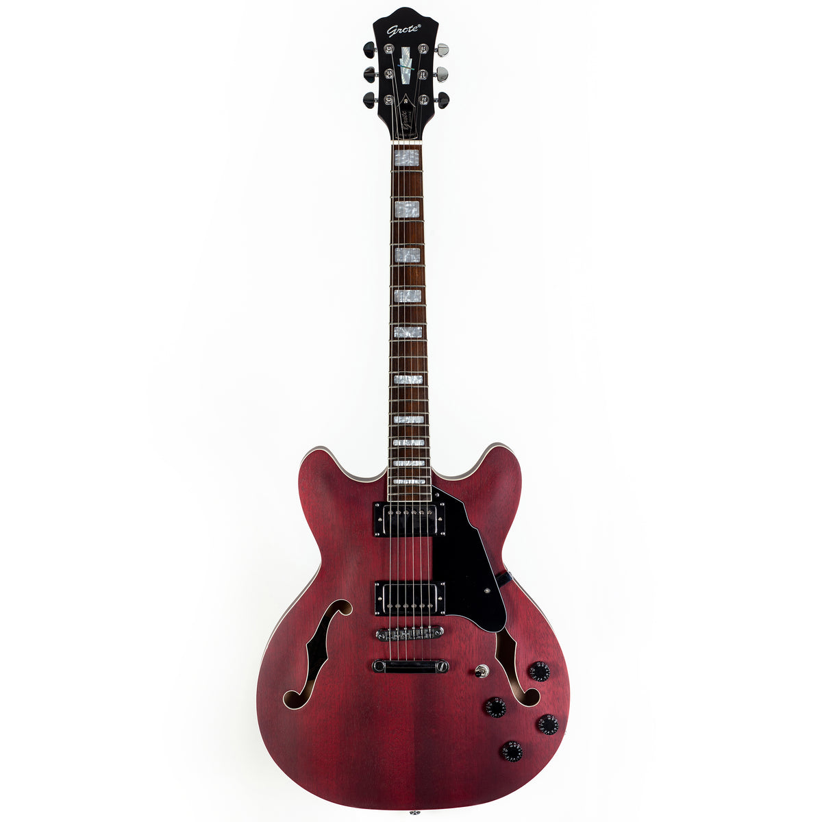 Grote Electric Guitar Matte Finish Simi-Hollow Body Humbuker Pickup – REDID