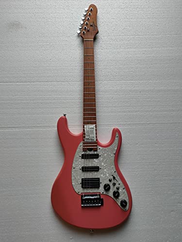 Volgoa VVS 6-String Solid Body Electric Guitar with Alder Body,Stainless Steel Frets,Featuring Tremolo System, with Plastic Pearl Pickguard and String Tree