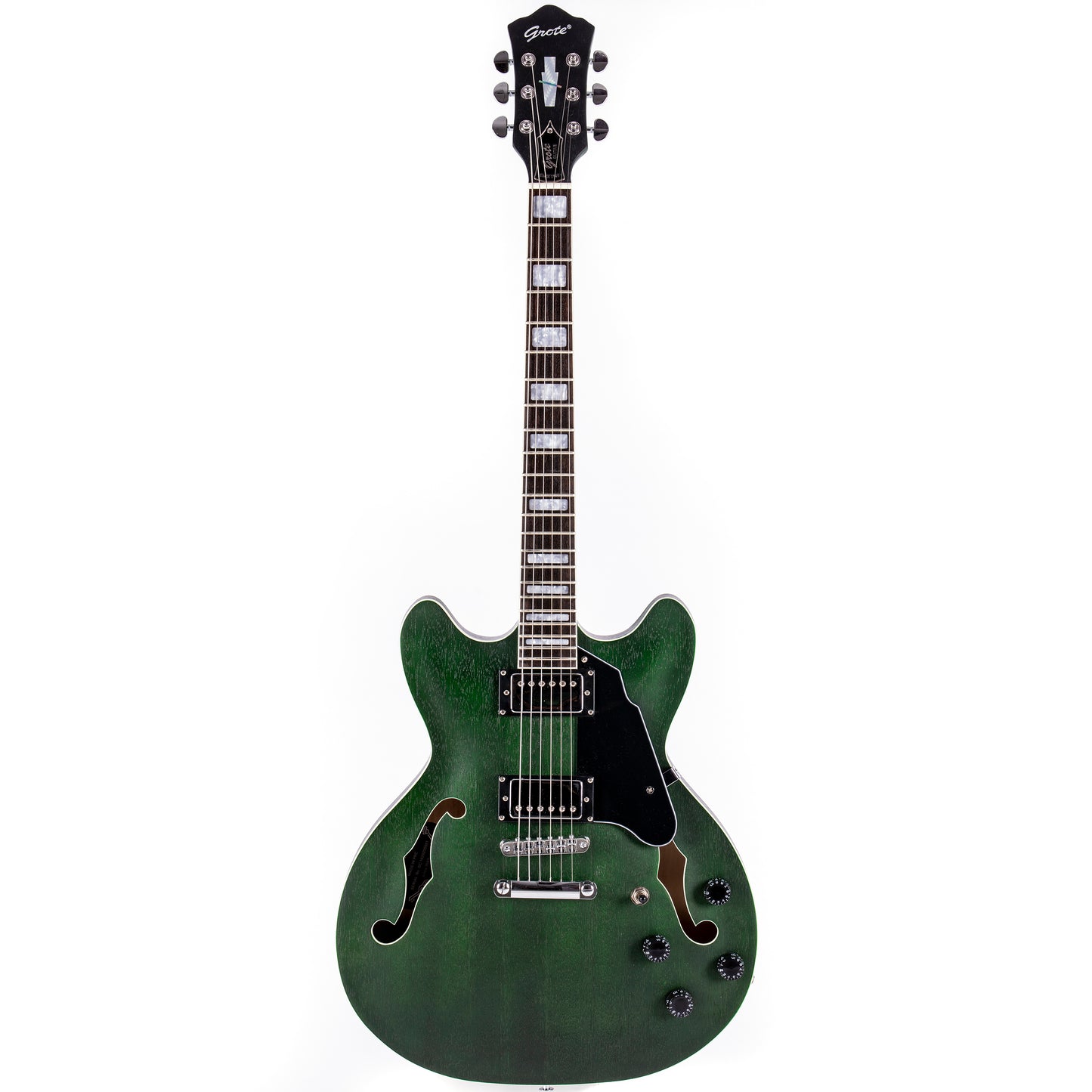 Grote Electric Guitar Matte Finish Simi-Hollow Body Humbuker Pickup