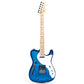 Grote Electric Guitar Semi-Hollow Body Single F-Hole Printed Tele Style Guitar Full-Size Basswood with Canadian Maple neck Chrome Hardware